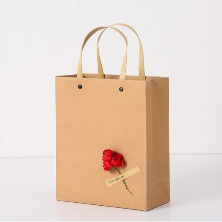 Custom Paper Bags With Logo Luxury ShoppingThank You Kraft Rigid Printing Bag 