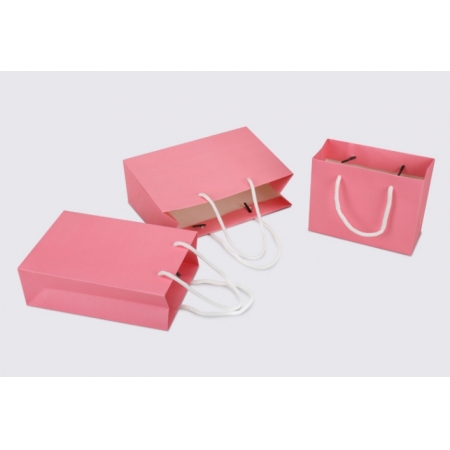 Custom Laminated Paper Bag Manufacturer Pink Shopping Bags 