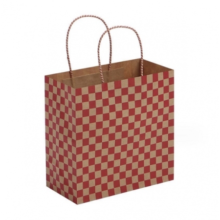 Custom Packaging Bag With Handle Nature Kraft Shopping Brown Bags 