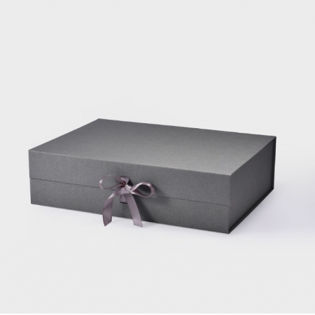Luxury Cardboard Magnetic Folding Packaging Paper Gift Cardboard Ribbon Bow Box Custom 
